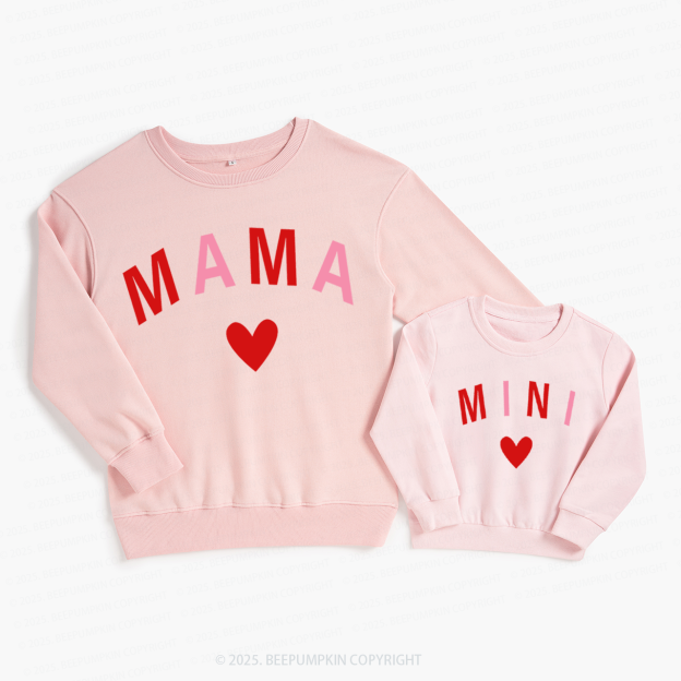Mommy and Me Valentine's Day Family Matching Sweatshirts