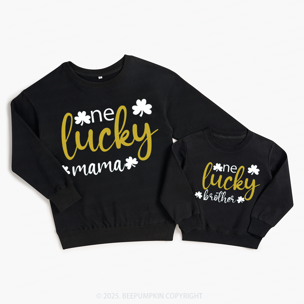 Personalized One Lucky St.Patricks Day Family Matching Sweatshirts