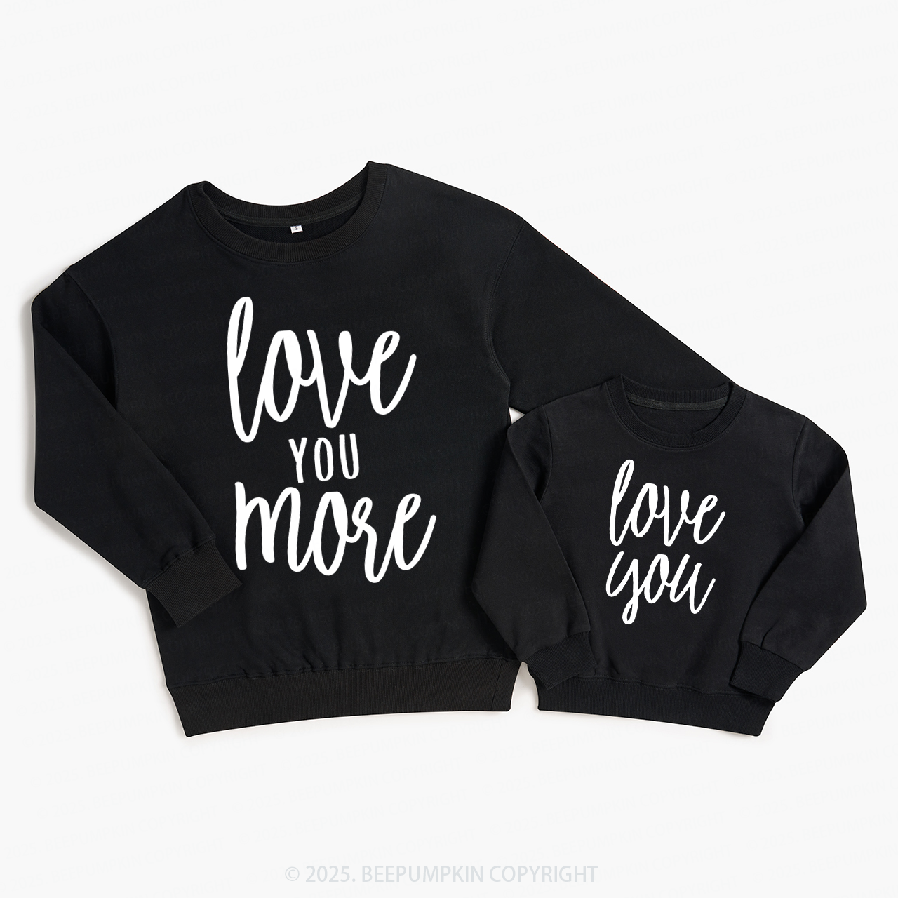 Personalized Love You More Valentine's Day Family Matching Sweatshirts
