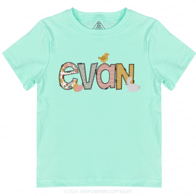 Personalized Name Easter Toddler&Kid's Tees Beepumpkin