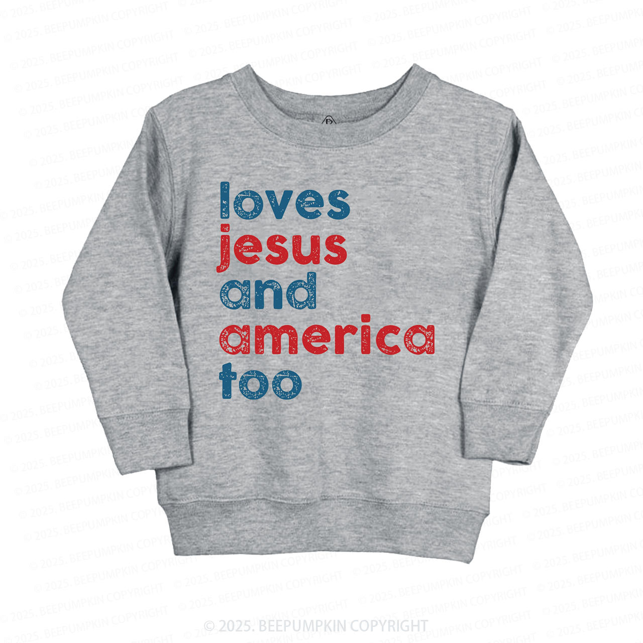 Loves Jesus And America Too Kid's Sweatshirt