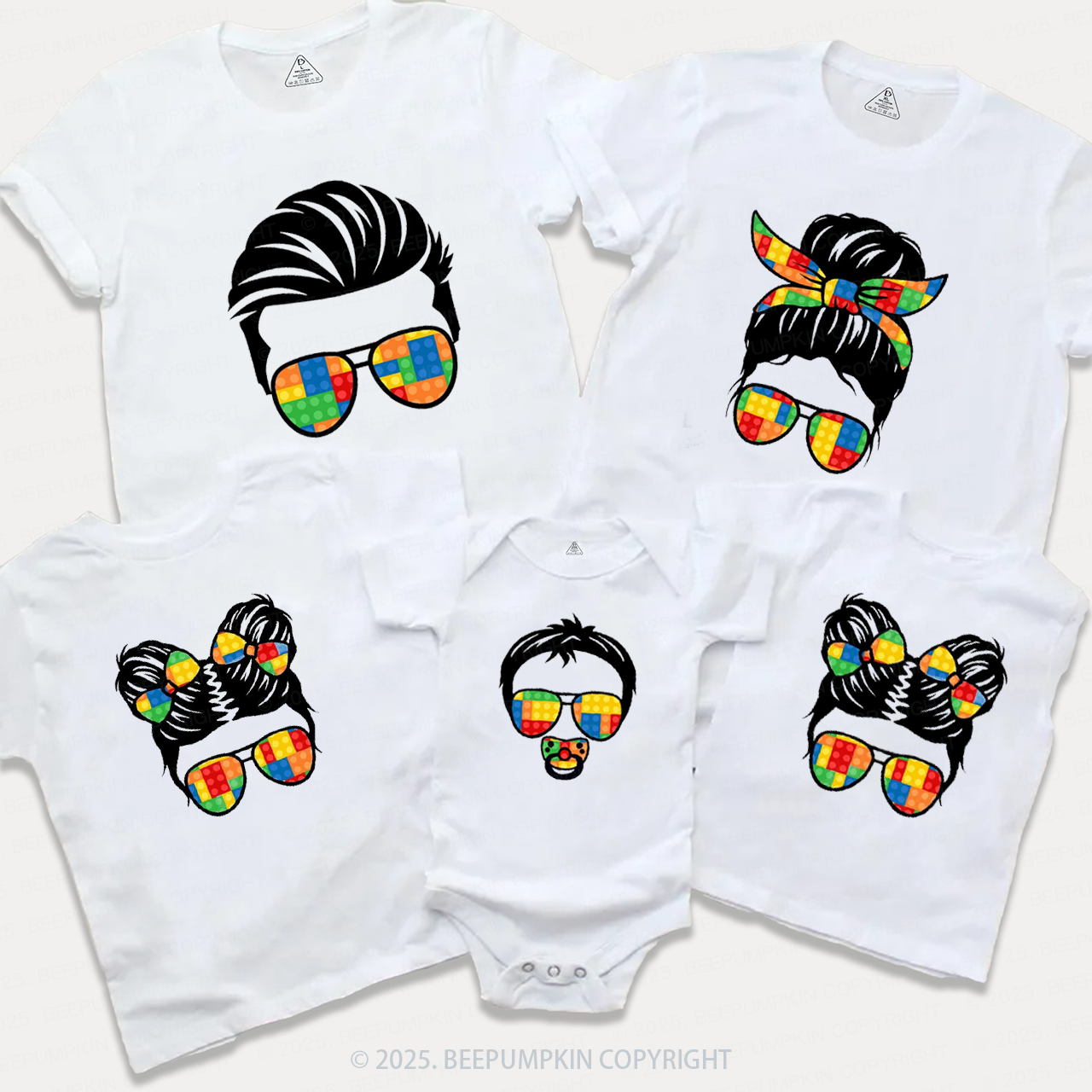 Personalized Bricks Family Matching Tees Beepumpkin