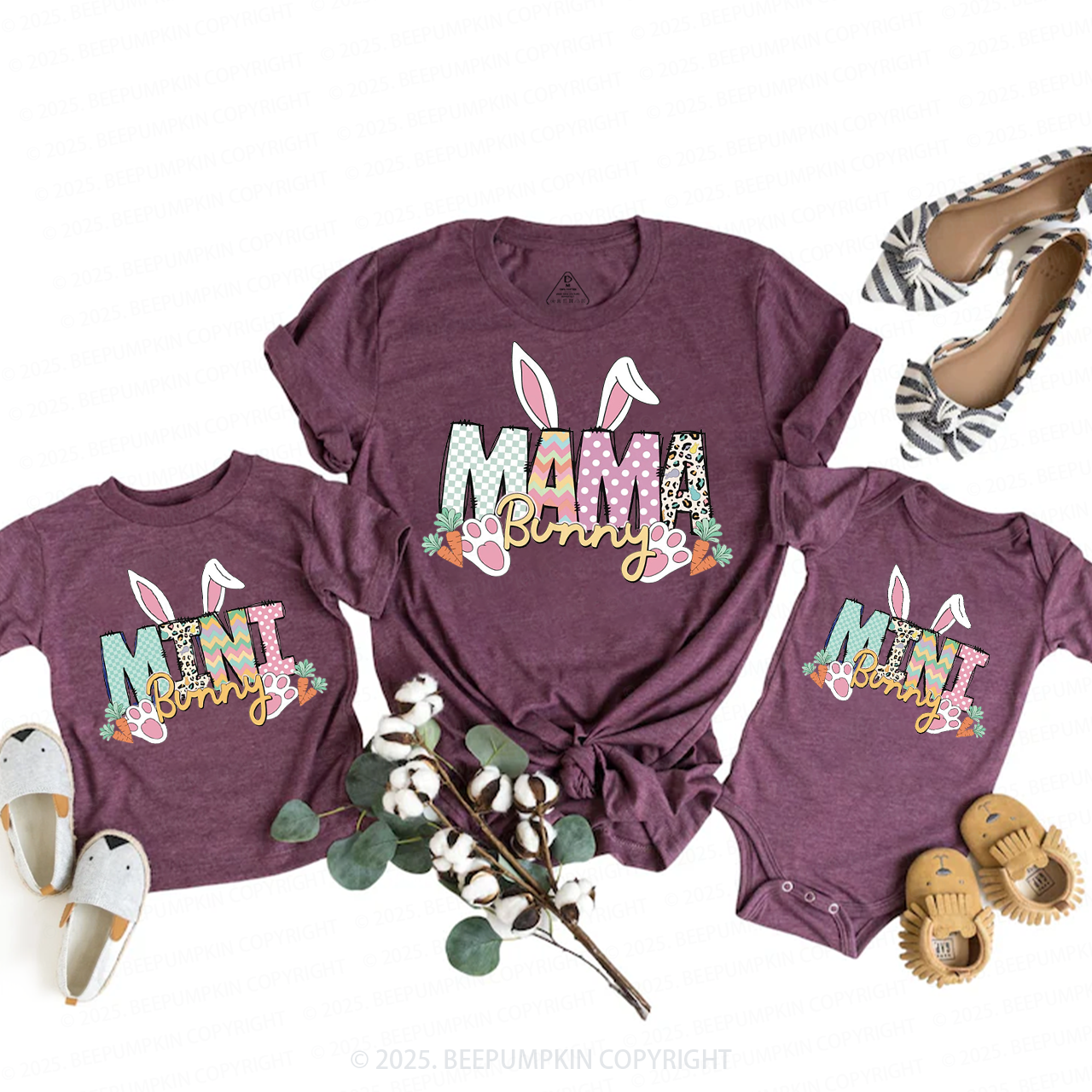 Mama And Mini Bunny Easter Matching Tees