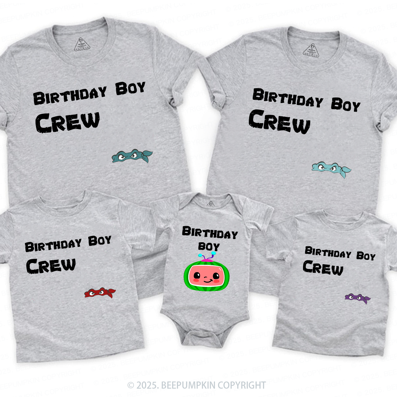 Personalized Birthday Boy Crew Family Matching Tees Beepumpkin