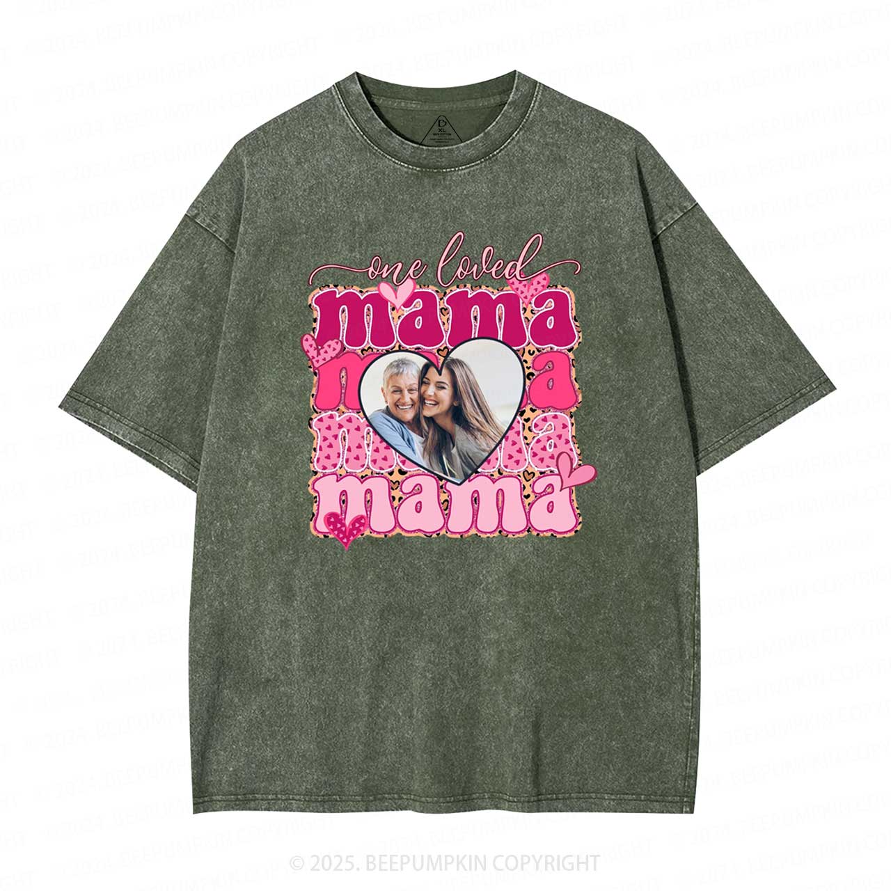 Personalized Photo Mother's Day Washed T-Shirts