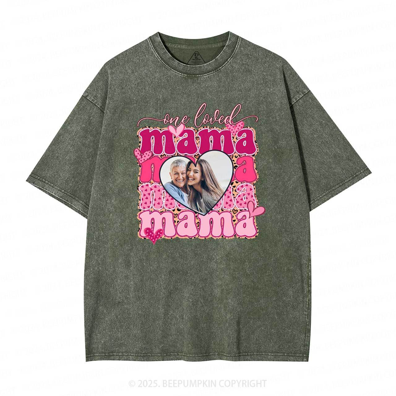 Personalized Photo Mother's Day Washed T-Shirts