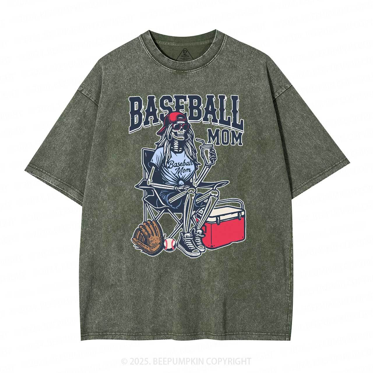 Baseball Mom Washed T-Shirts