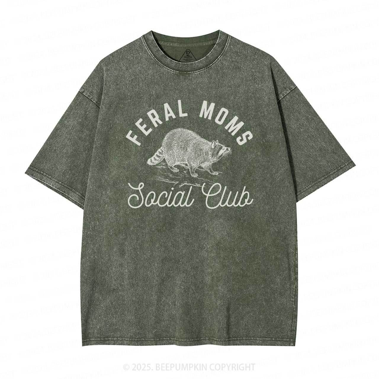 Feral Moms Social Club Washed T-Shirts 2