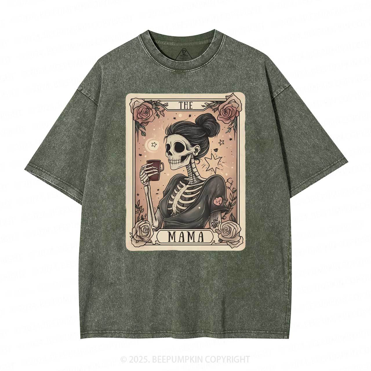 The Mom Tarot Card Washed T-Shirts