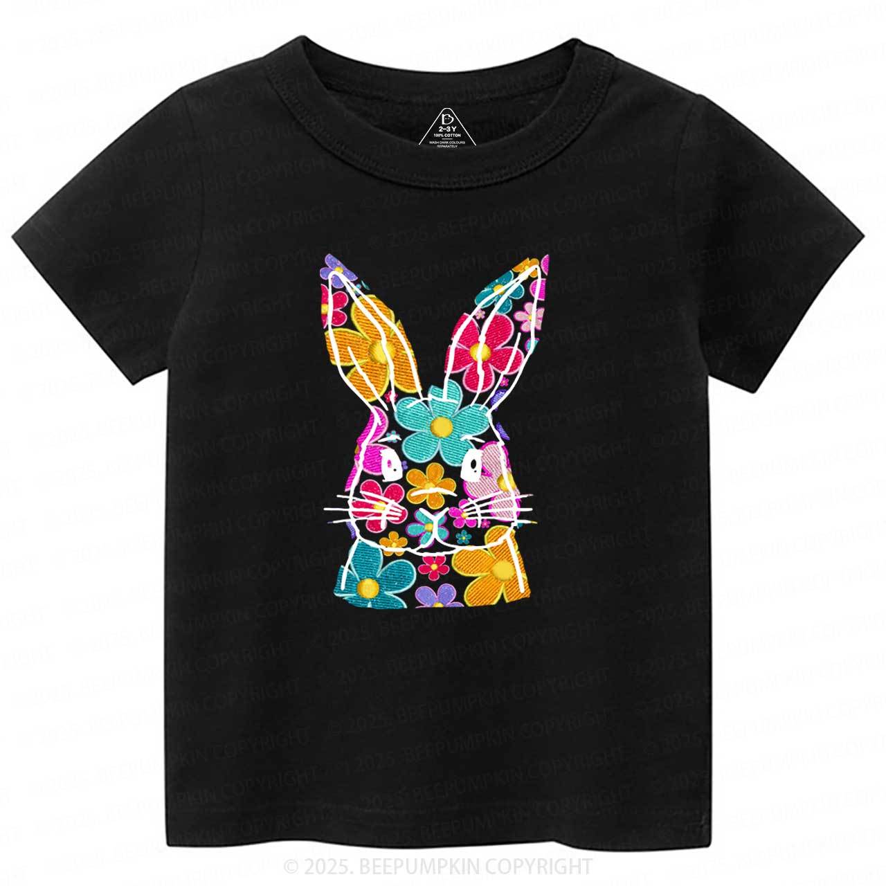 Bright Floral Bunny Easter Toddler&Kid's Tees Beepumpkin