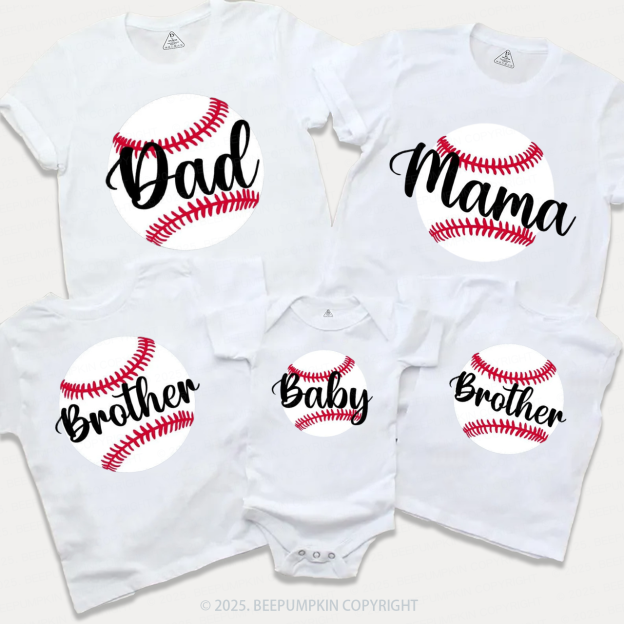 Personalized Baseball Family Matching Tees Beepumpkin
