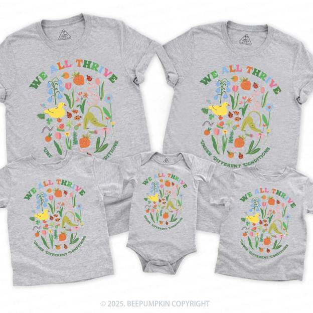 We All Thrive Family Matching Tees Beepumpkin