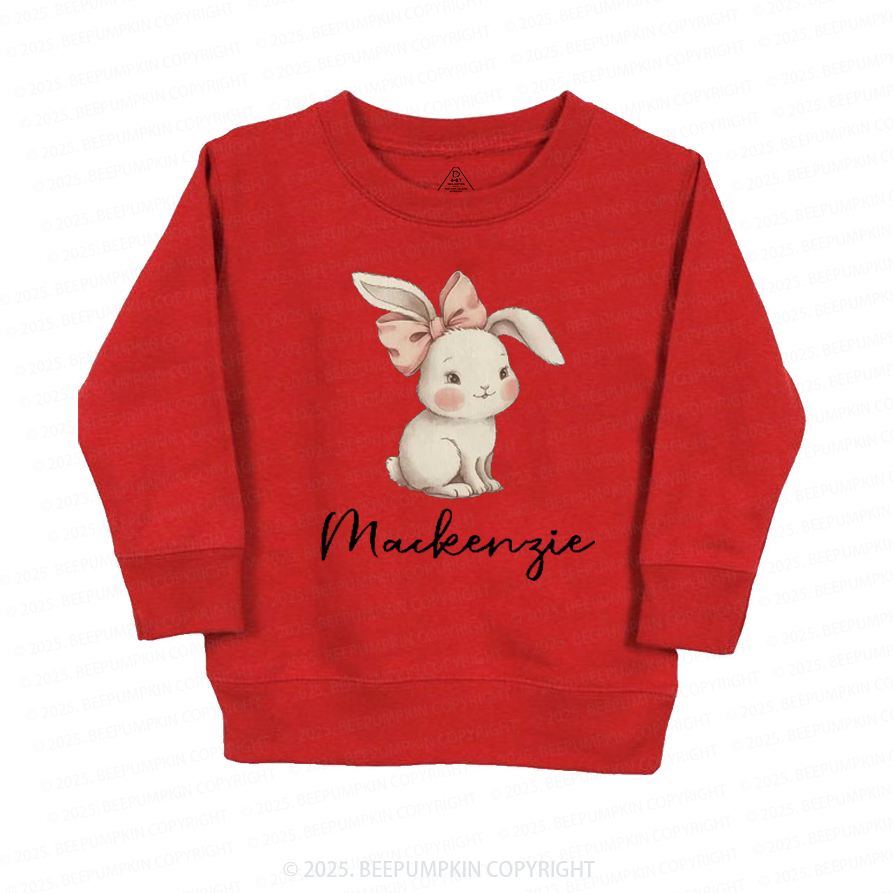 Personalized Name Easter Bunny Kid's Sweatshirt