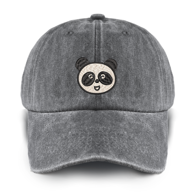 Chinese Panda Washed Baseball Cap For Kids