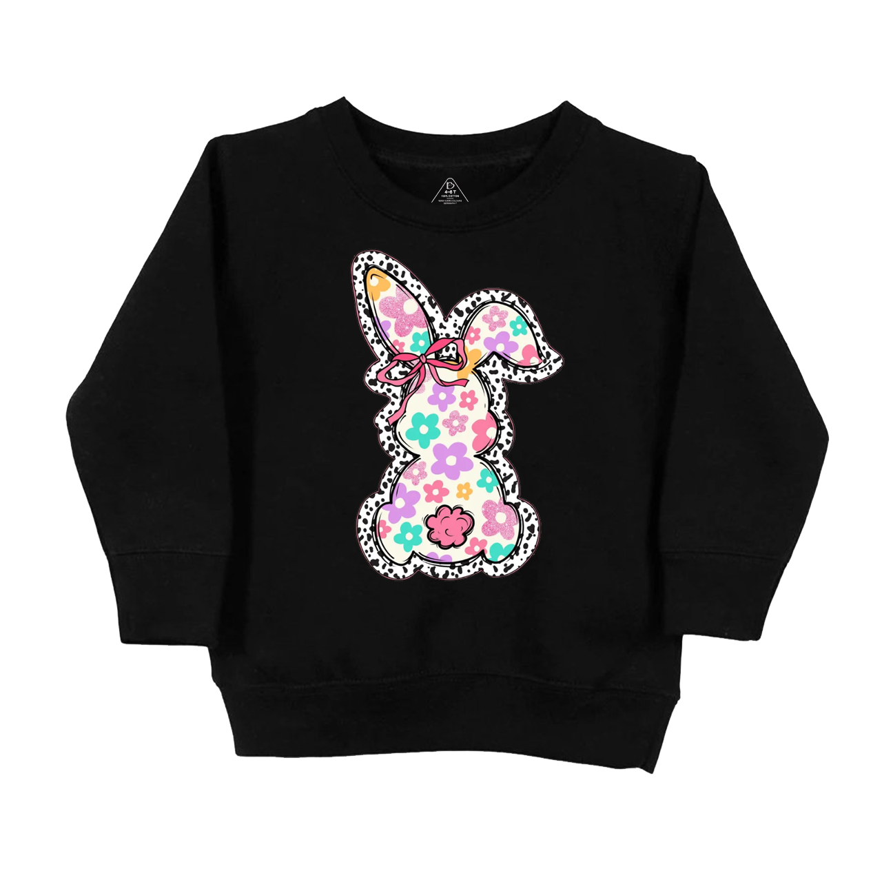 Retro Floral Easter Bunny Kid's Sweatshirt