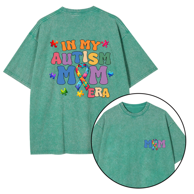 In My Autism Mom Era Washed T-Shirts