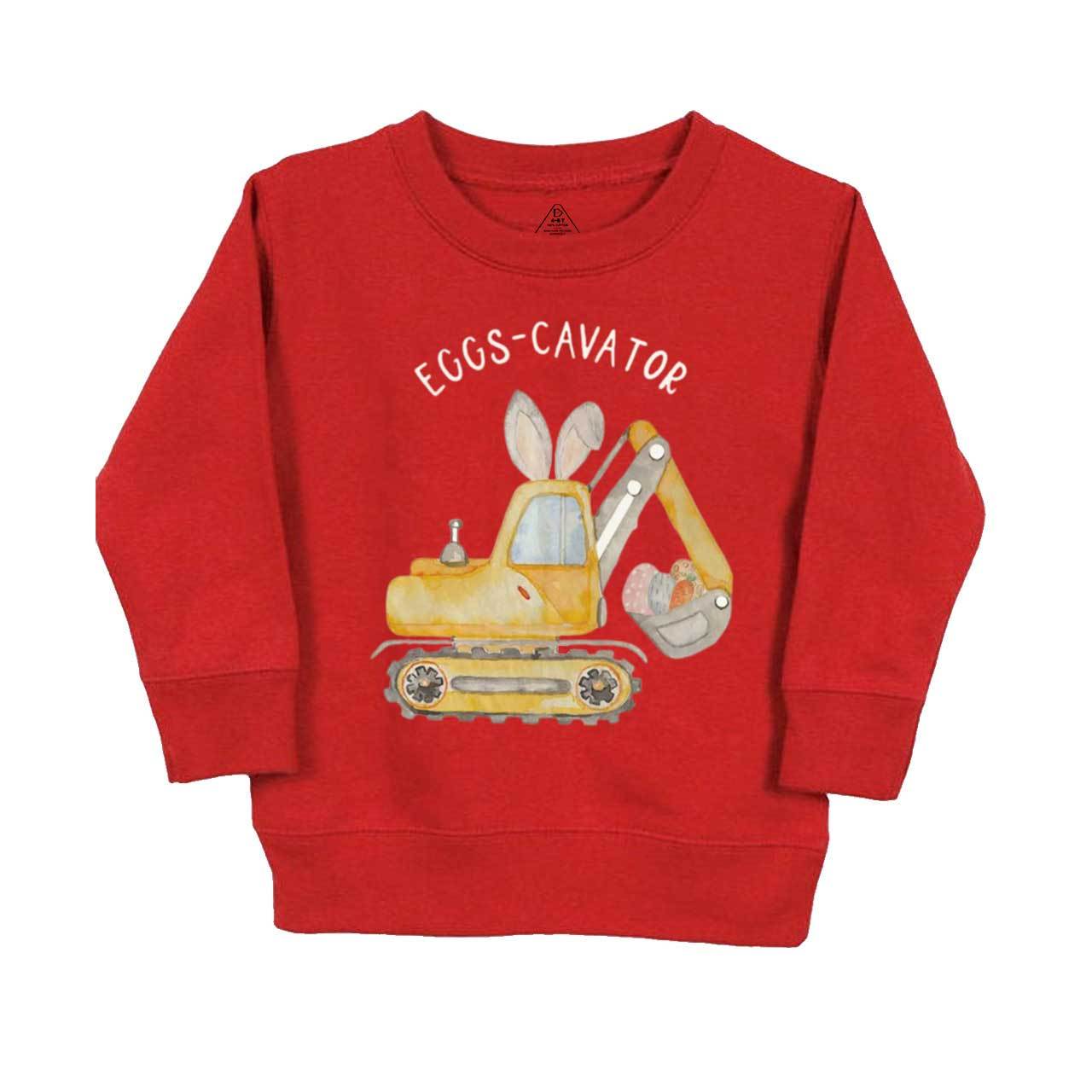 Eggs-Cavator Told Kid's Sweatshirt