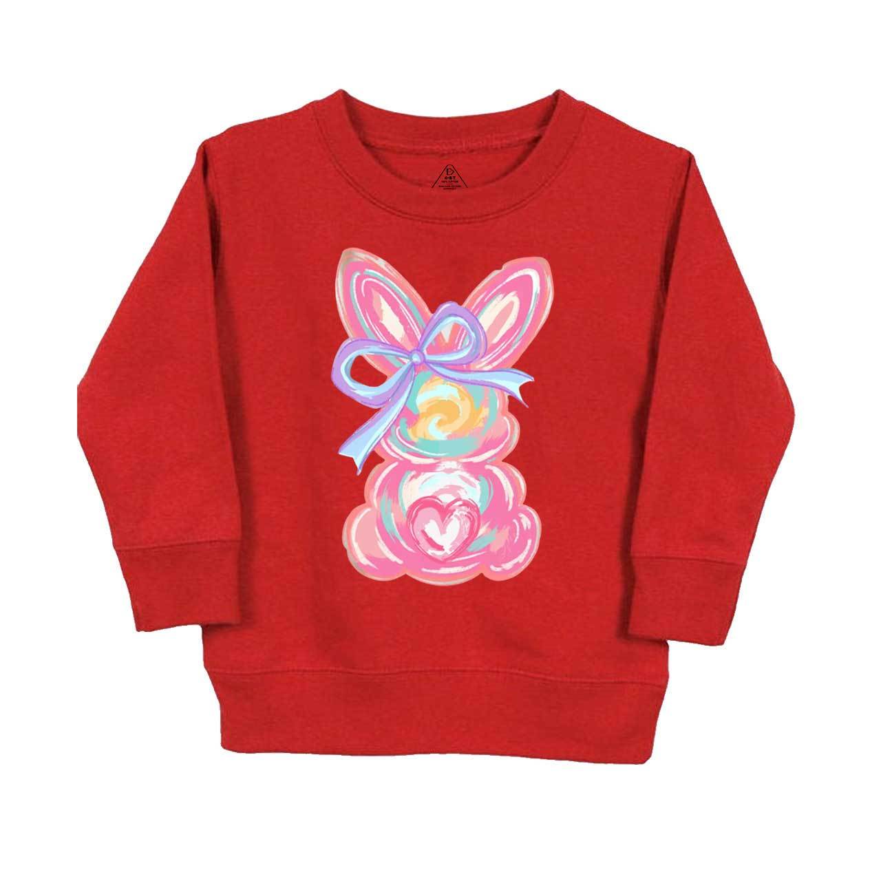 Brushstroke Bunny Easter Told Kid's Sweatshirt