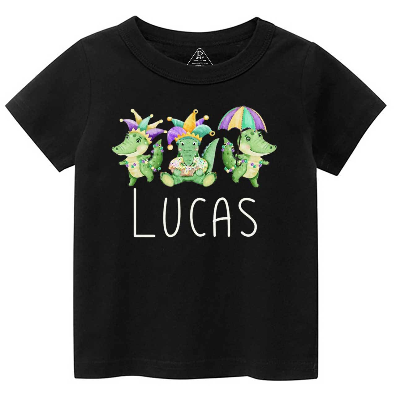 Personalized Mardi Gras Alligators Toddler&Kid's Tees Beepumpkin