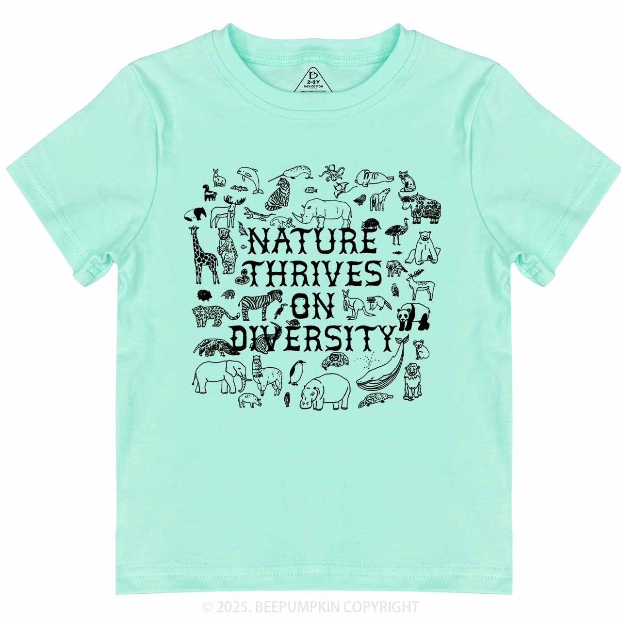Nature Thrives On Divesity Toddler&Kid's Tees Beepumpkin