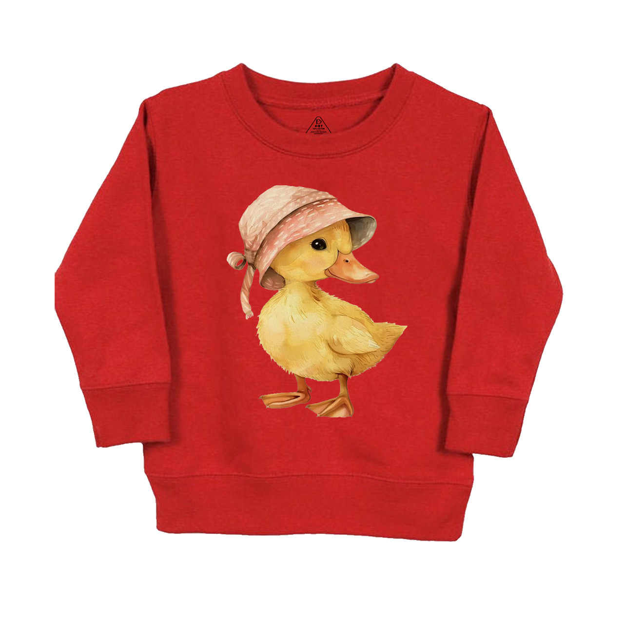 Baby Duck Pink Hat Kid's Sweatshirt