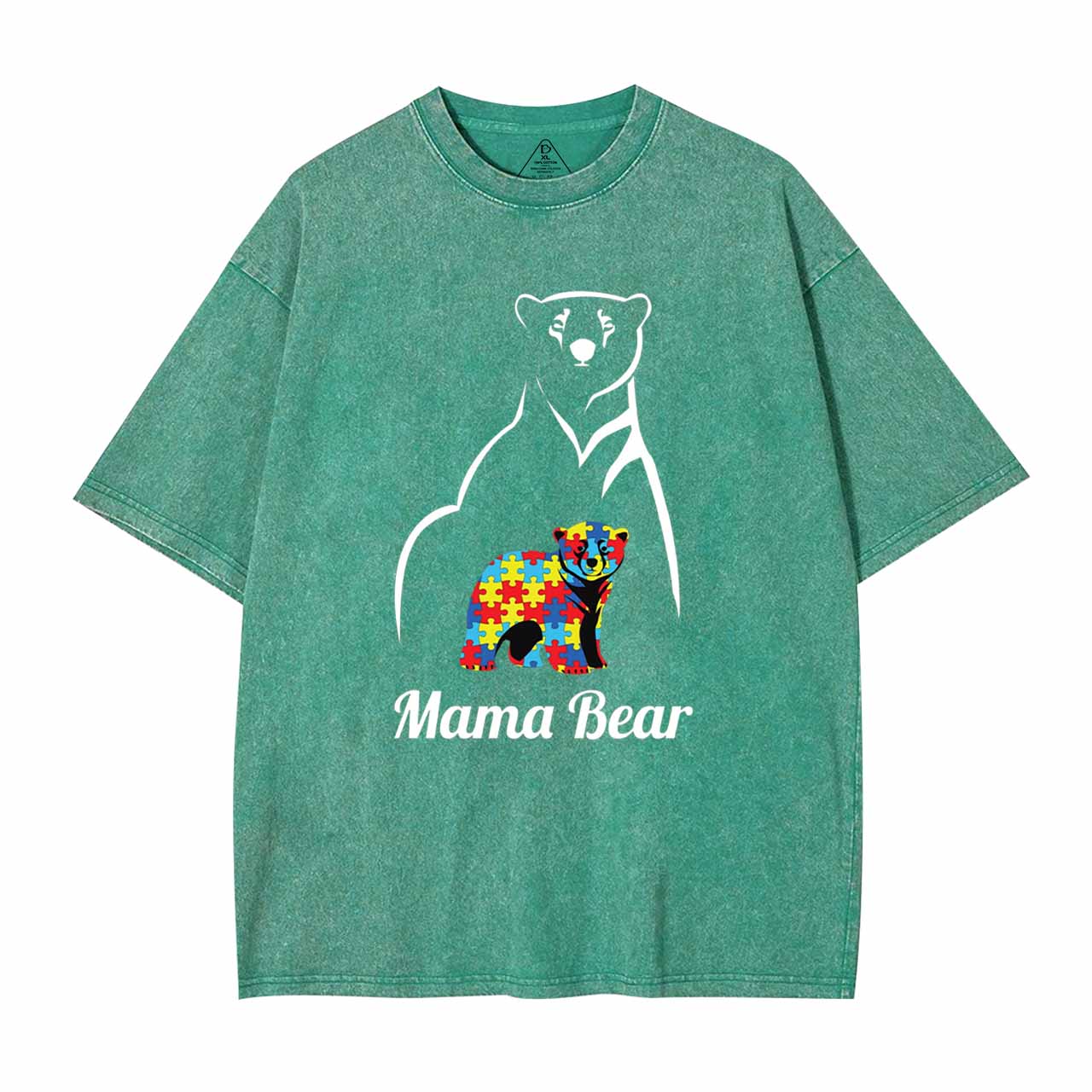 Autism Mama Bear Washed T-Shirts