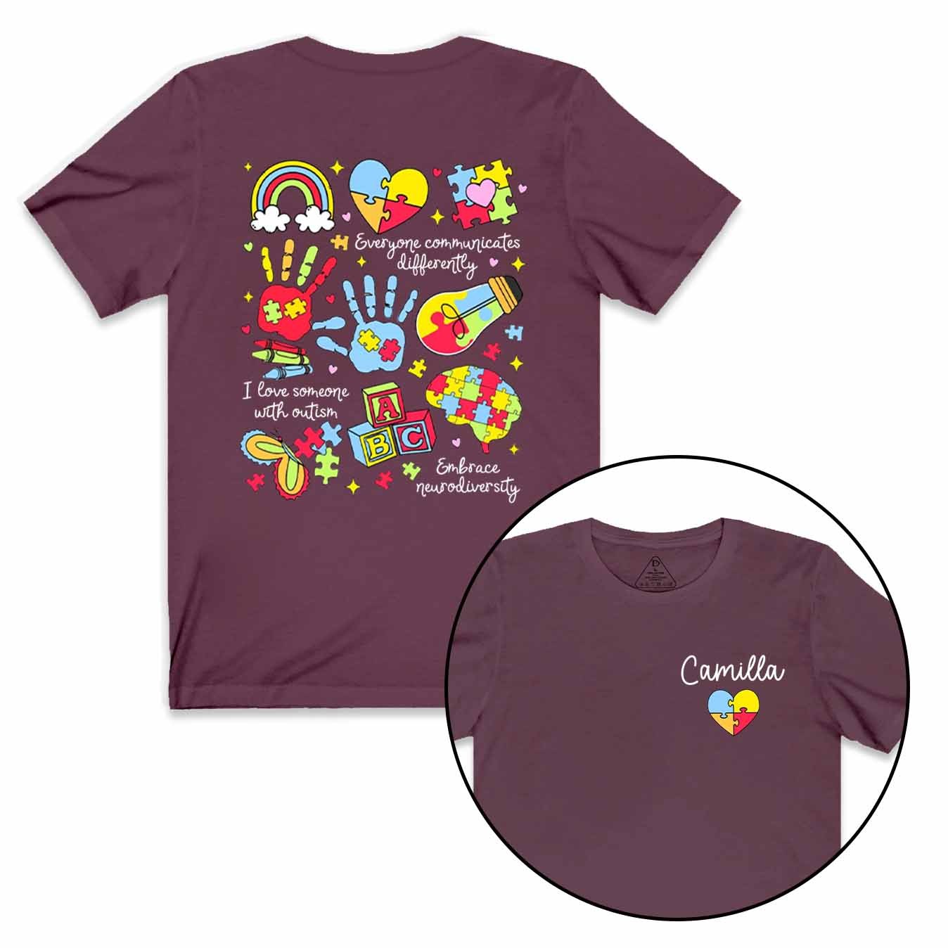 Personalized Autism Mama T-Shirts