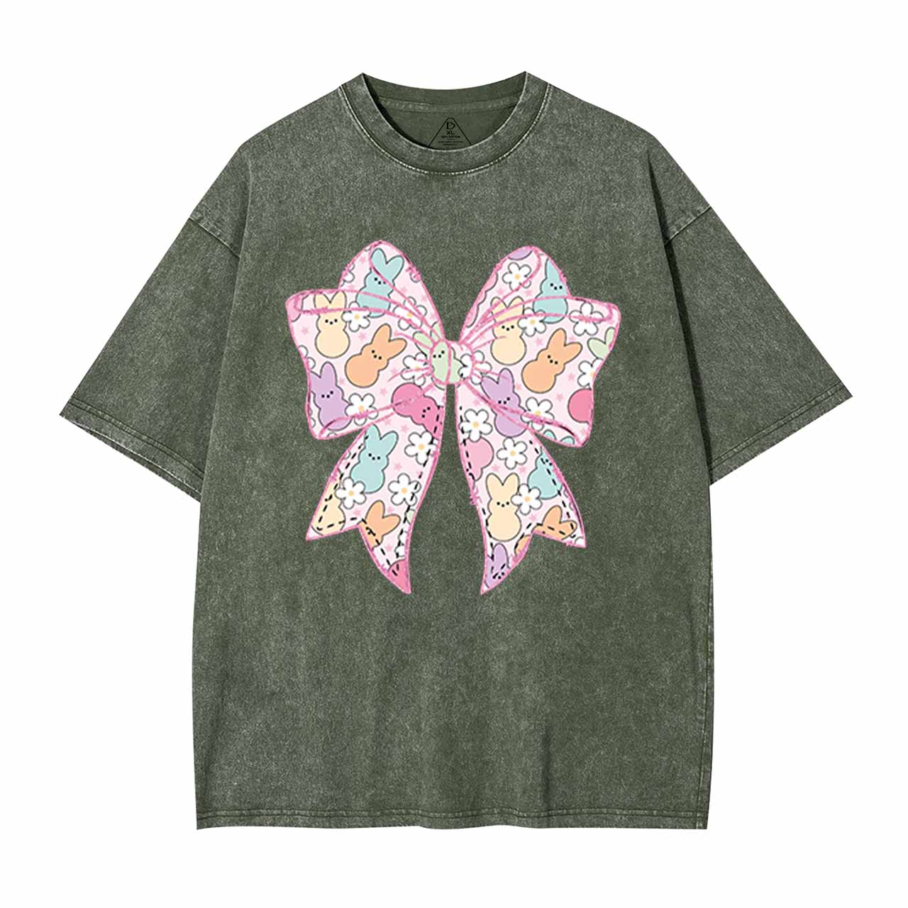 Easter Coquette Bow Mama Washed T-Shirts