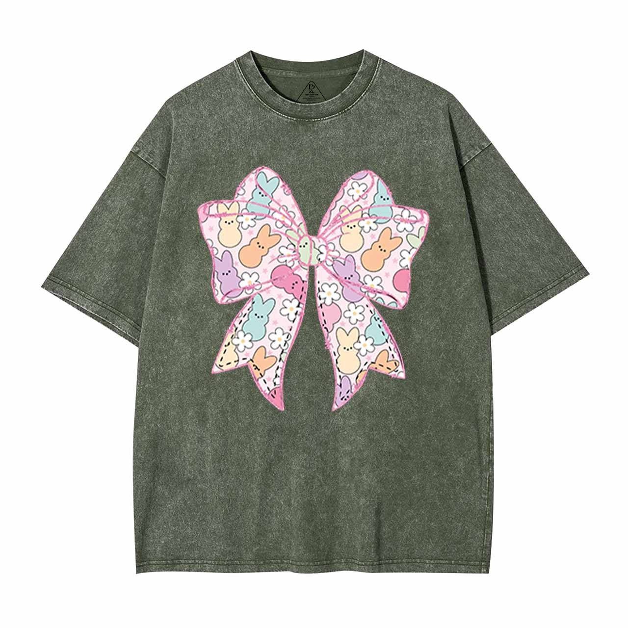 Easter Coquette Bow Mama Washed T-Shirts