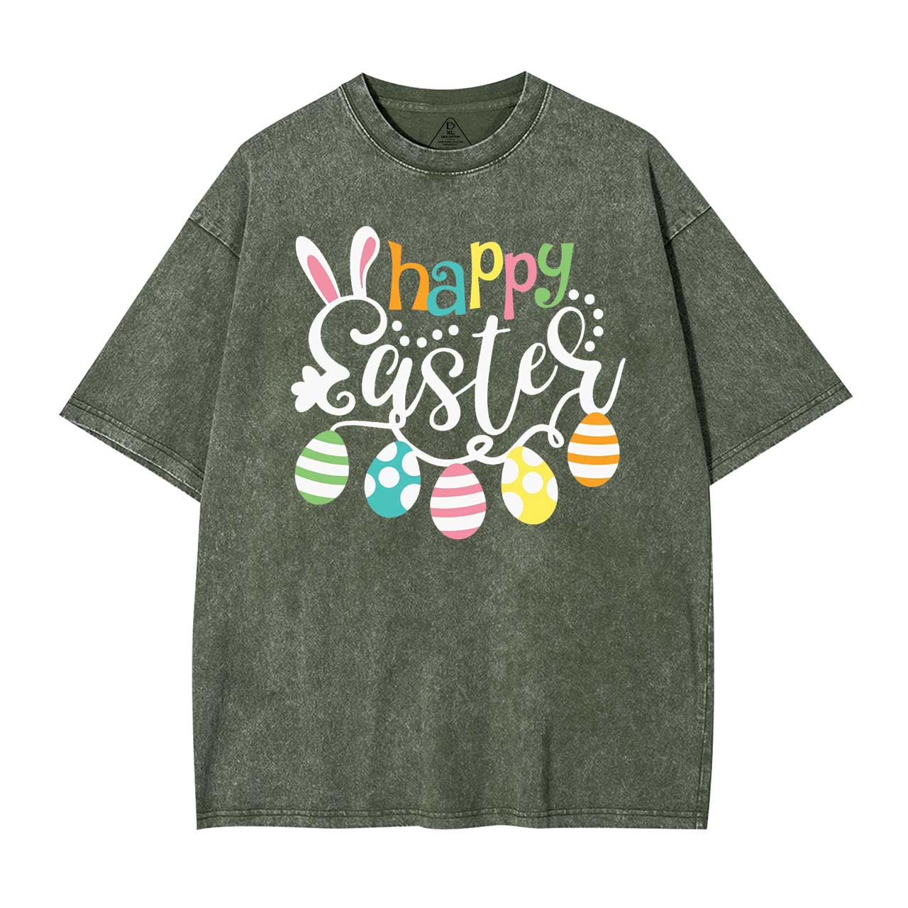 Happy Easter Mama Washed T-Shirts