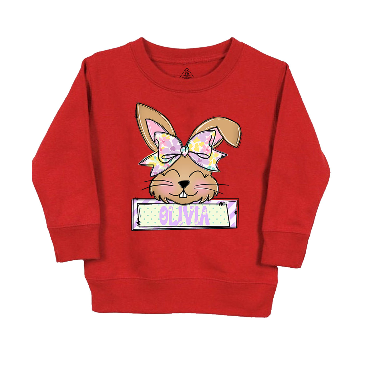 Personalized Bunny Name Kid's Sweatshirt