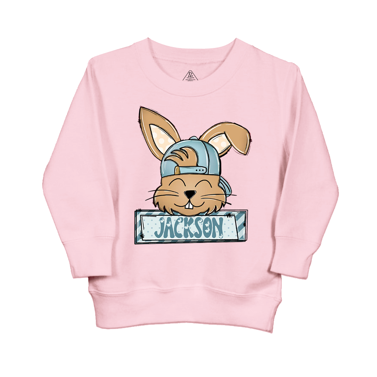Personalized Bunny Boy’s Name Kid's Sweatshirt