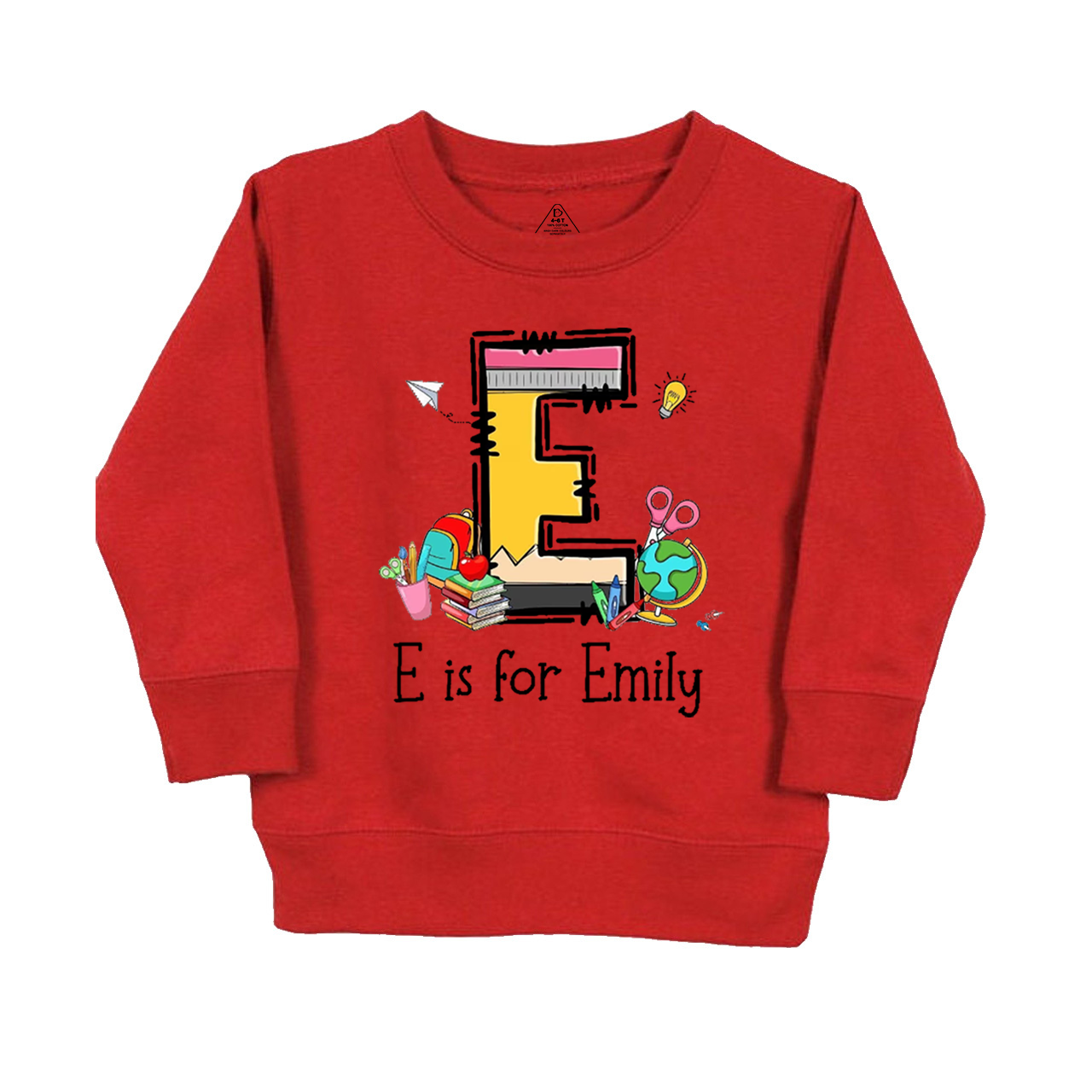 Personalized Name Pencil Kid's Sweatshirt
