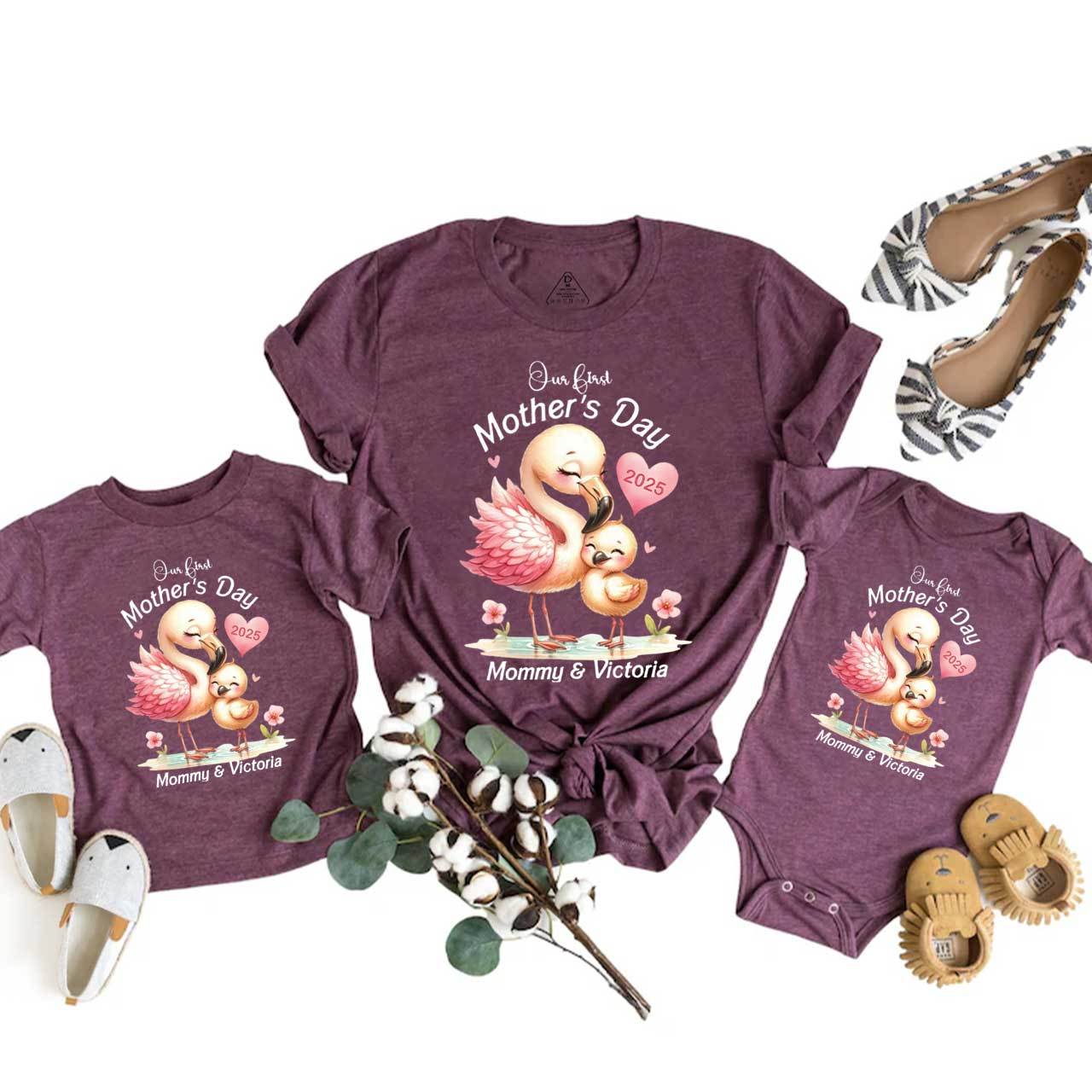 Personalized Our First Mother's Day Matching Tees