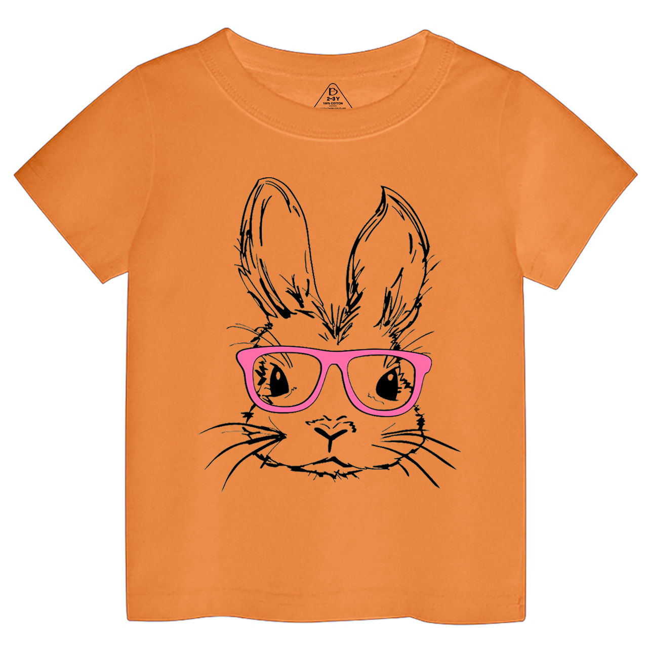 Easter Bunny With Pink Glasses Toddler&Kid's Tees Beepumpkin