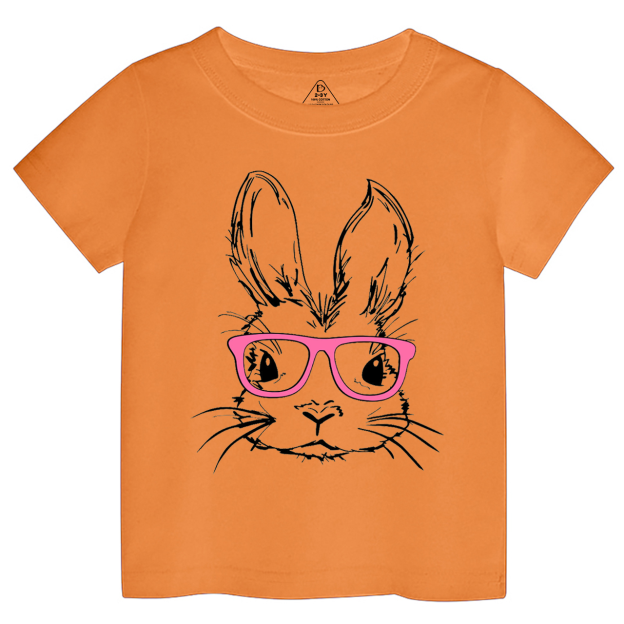 Easter Bunny With Pink Glasses Toddler&Kid's Tees Beepumpkin