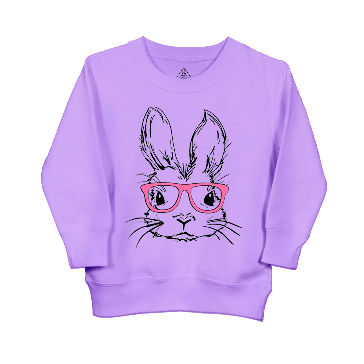 Easter Bunny With Pink Glasses Bunny Kid's Sweatshirt