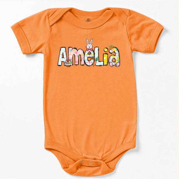 Personalized Easter Alphabet Name Bodysuit Beepumpkin