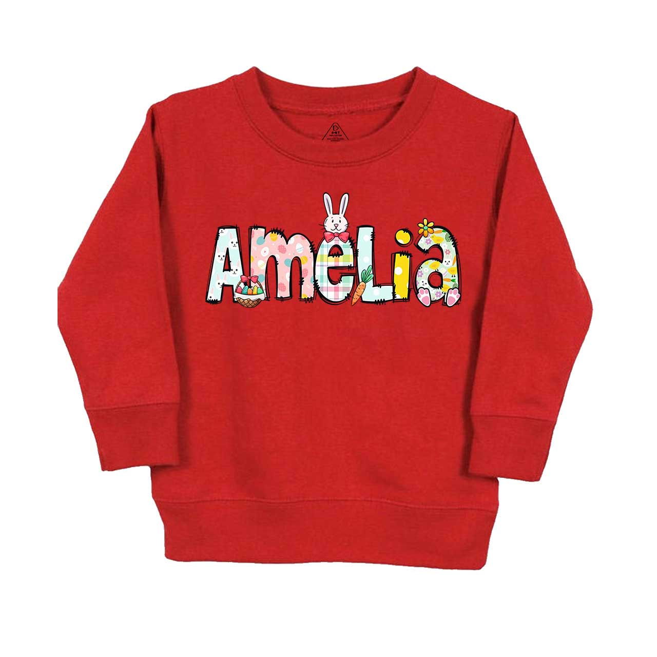 Personalized Easter Alphabet Name Kid's Sweatshirt