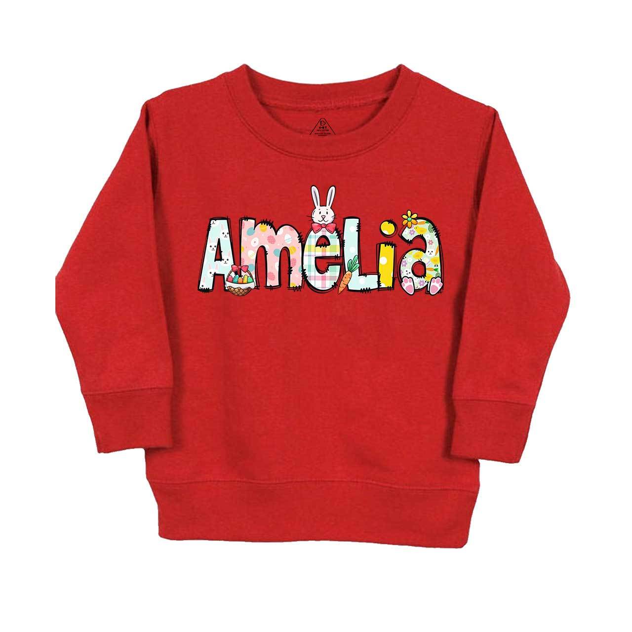 Personalized Easter Alphabet Name Kid's Sweatshirt