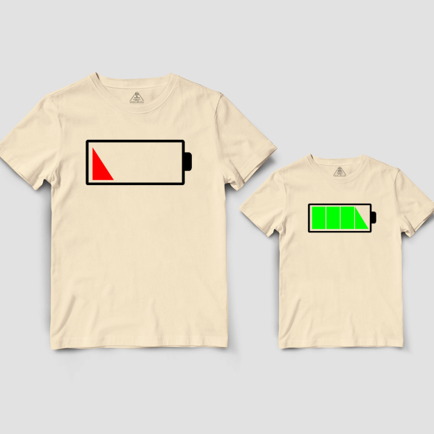 Low Battery Dad&Me Matching Shirts