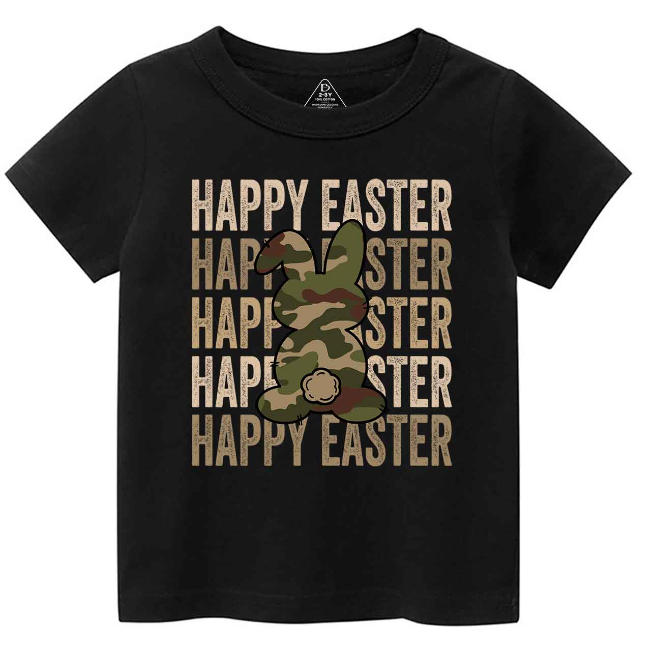 Easter Camouflage Happy Bunny Toddler&Kid's Tees Beepumpkin