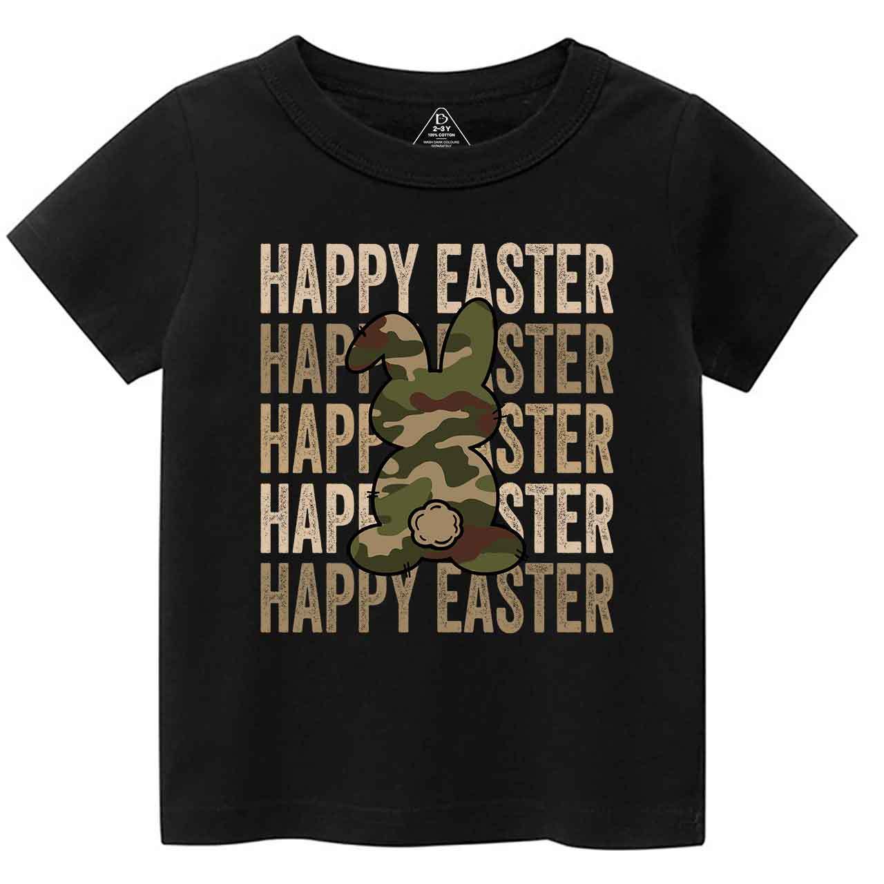 Easter Camouflage Happy Bunny Toddler&Kid's Tees Beepumpkin