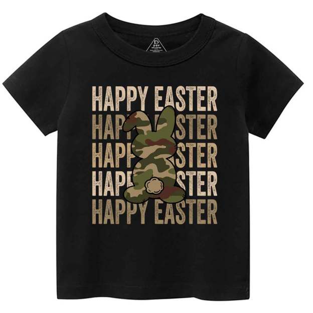 Easter Camouflage Happy Bunny Toddler&Kid's Tees Beepumpkin