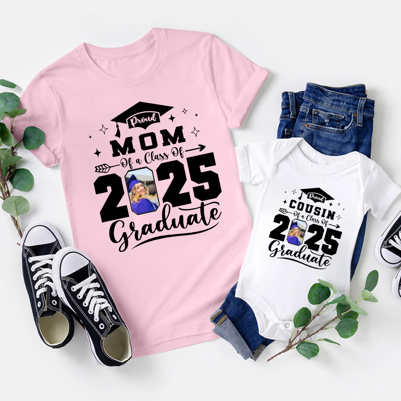 Personalized Photo For Family 2025 Graduation Shirt