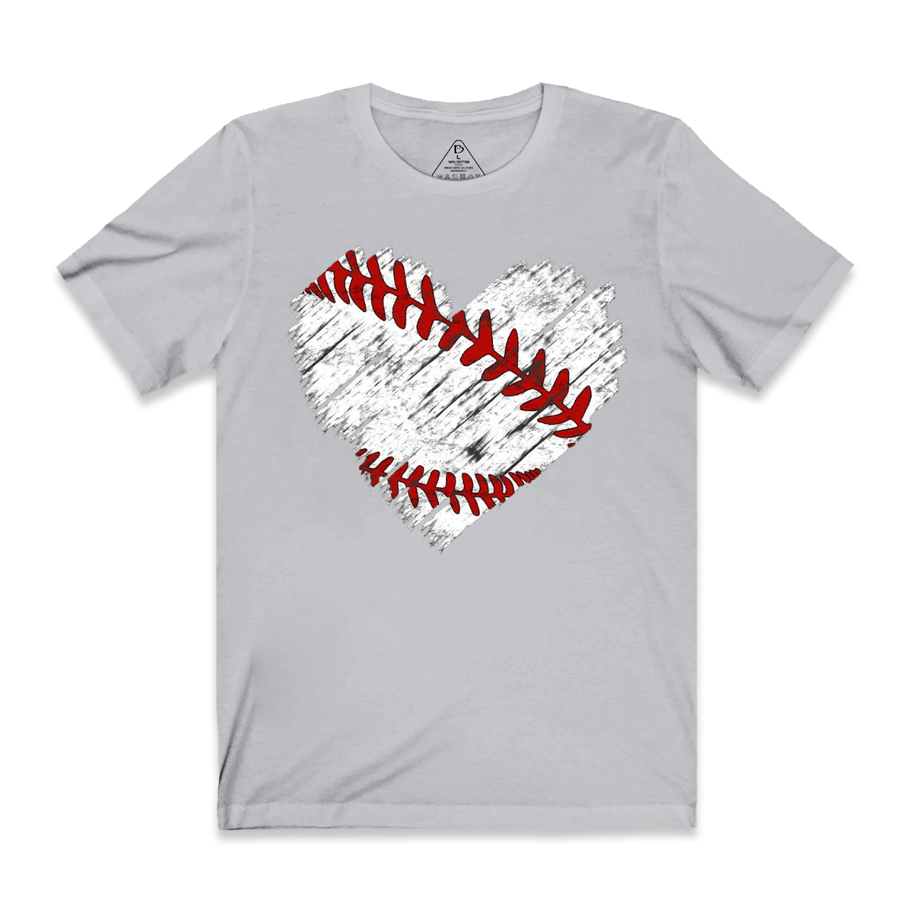 Baseball Distress Heart Mama T-Shirts