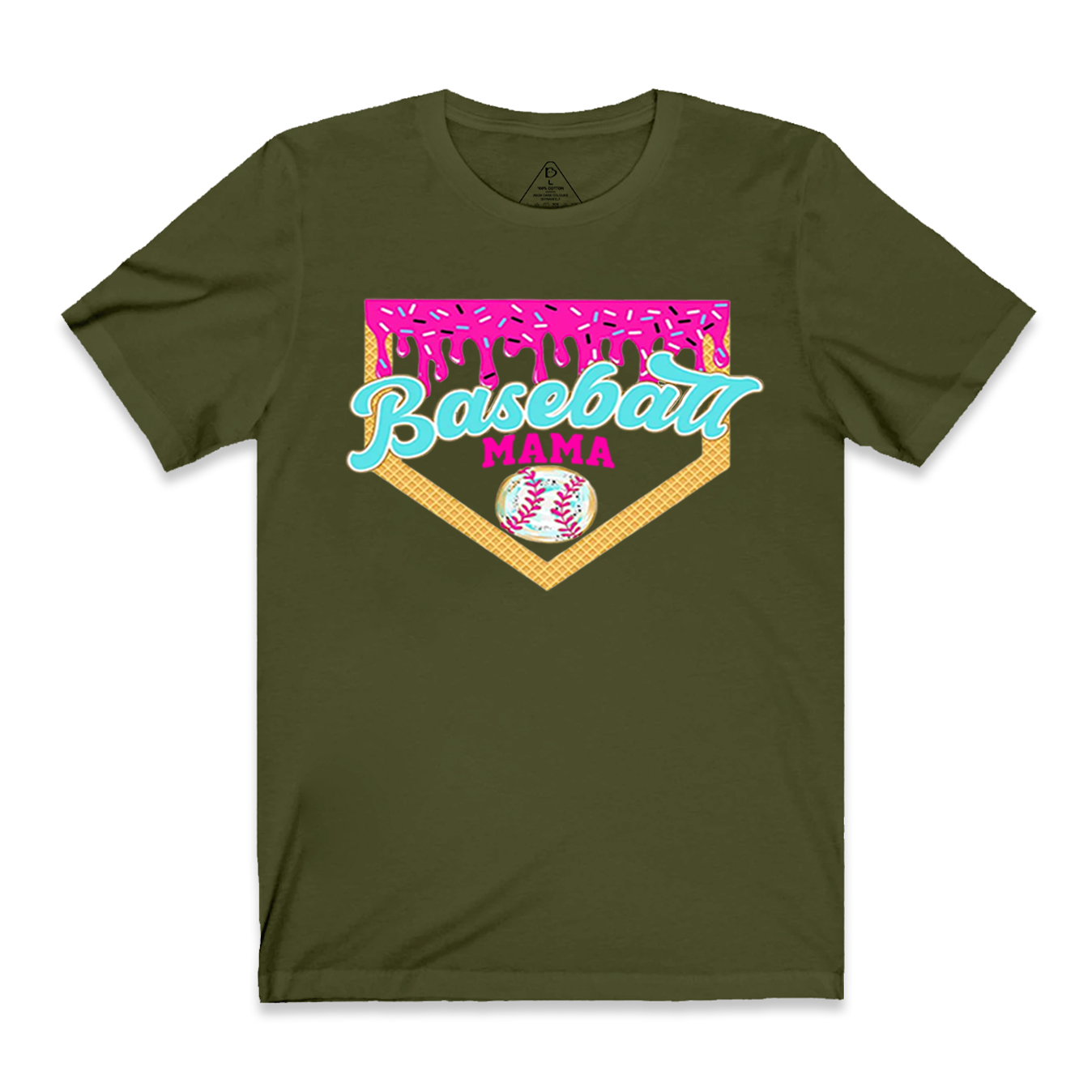 Baseball Ice Cream Drip Mama T-Shirts