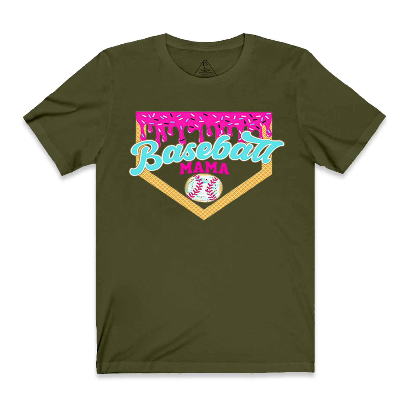 Baseball Ice Cream Drip Mama T-Shirts