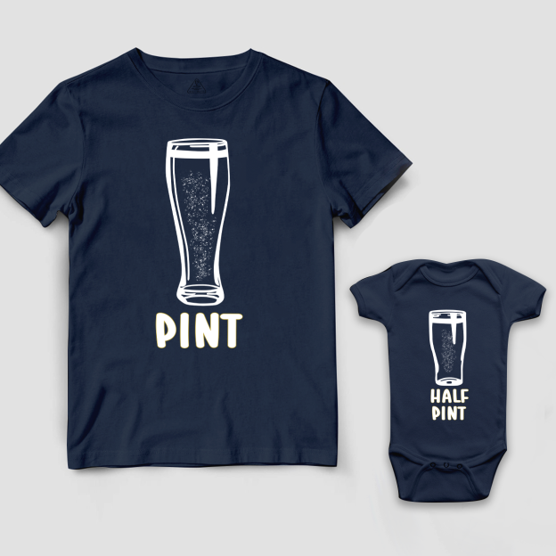 Matching Dad and me Pint & Half Pint Bodysuit & Shirts