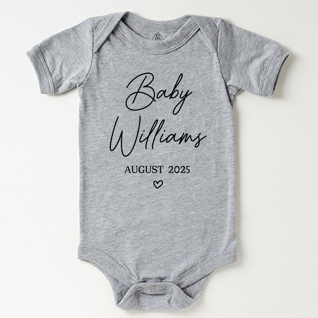 Customized Baby Name and Date of birth Bodysuit For Baby